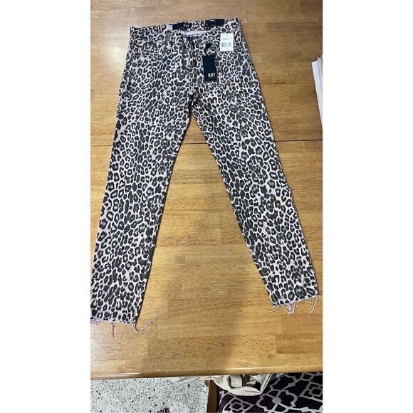 KUT FROM THE KLOTH DONNA ANKLE SKINNY LEOPARD PRINT JEANS WOMENS SIZE 2 NEW - Picture 2 of 12